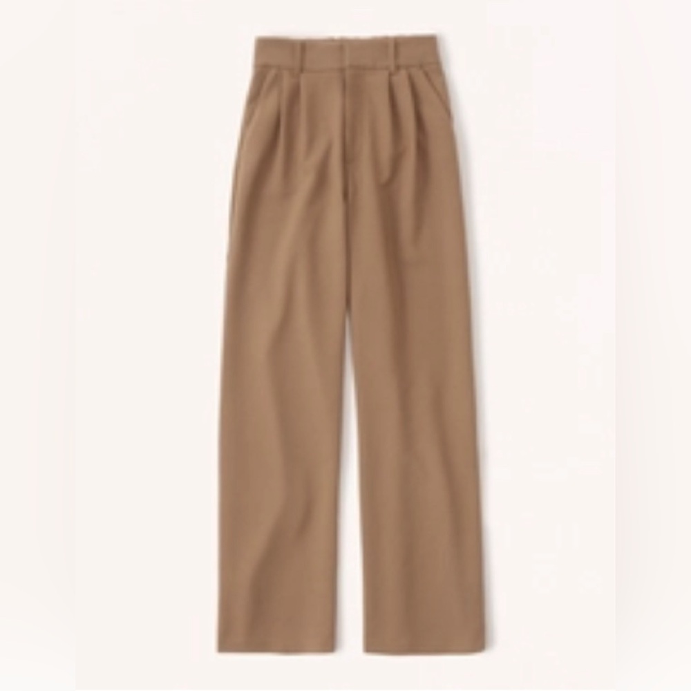 Tailored Wide Leg Pants- Size M, Brown